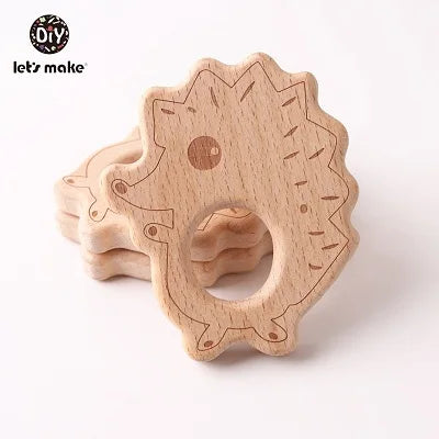 Let's Make 20pcs/lot Food Grade Beech Wooden Teethers