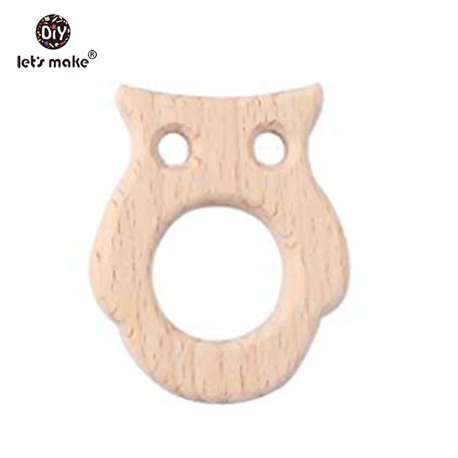 Let's Make 20pcs/lot Food Grade Beech Wooden Teethers