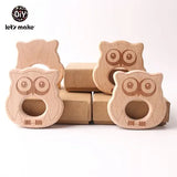 Let's Make 20pcs/lot Food Grade Beech Wooden Teethers