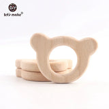 Let's Make 20pcs/lot Food Grade Beech Wooden Teethers