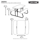 Lifetime Kid's Picnic Table, Almondchildren desk and chair