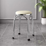 Light Luxury Stainless Steel Thickened Stools Stackable