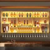 Light Shelf Wine Racks Modern Black Restaurant Vertical