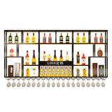 Light Shelf Wine Racks Modern Black Restaurant Vertical