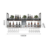 Light Shelf Wine Racks Modern Black Restaurant Vertical