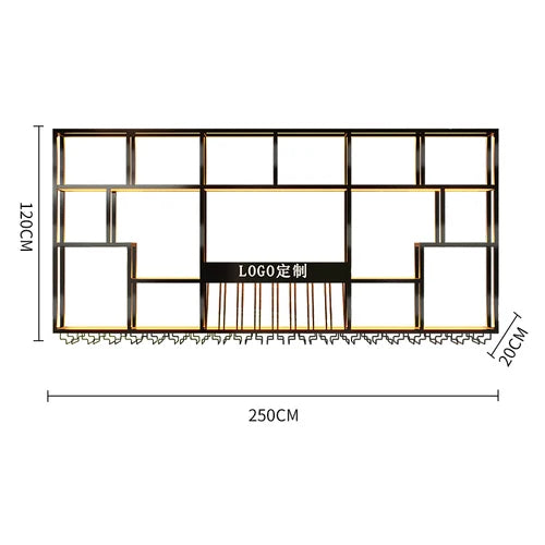 Light Shelf Wine Racks Modern Black Restaurant Vertical