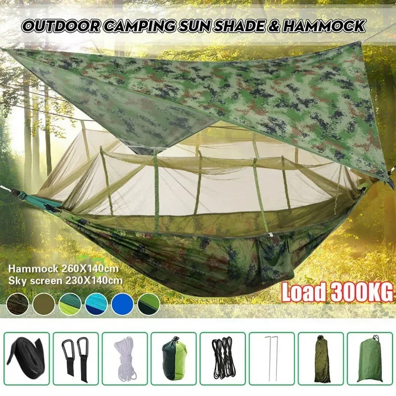 Lightweight Portable Camping Hammock and Tent Awning Rain