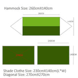 Lightweight Portable Camping Hammock and Tent Awning Rain