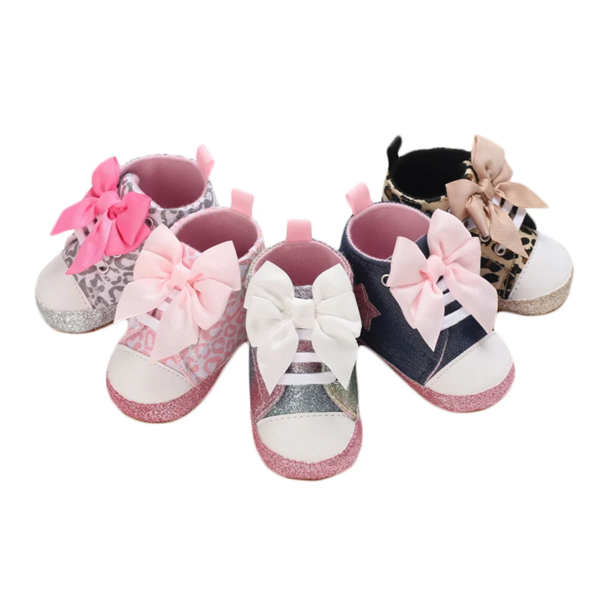 Lioraitiin 0-12M Newborn Baby Girl Boys Shoes Leopard