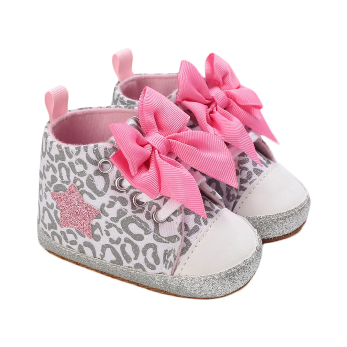 Lioraitiin 0-12M Newborn Baby Girl Boys Shoes Leopard