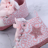 Lioraitiin 0-12M Newborn Baby Girl Boys Shoes Leopard