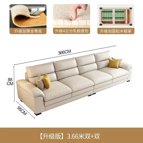 Living Room Leather Sofa Modern Lazy Recliner Theater