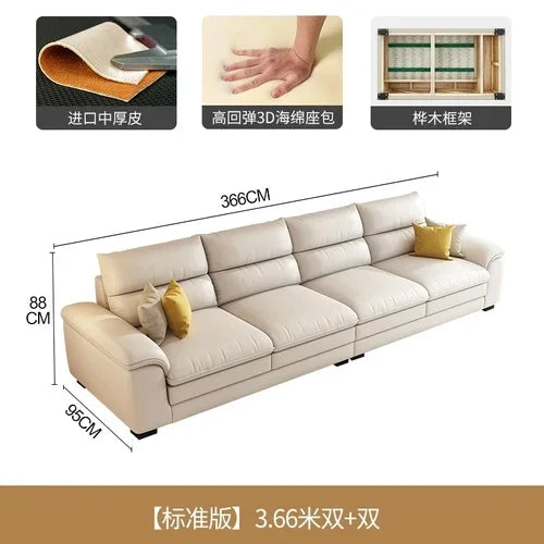 Living Room Leather Sofa Modern Lazy Recliner Theater