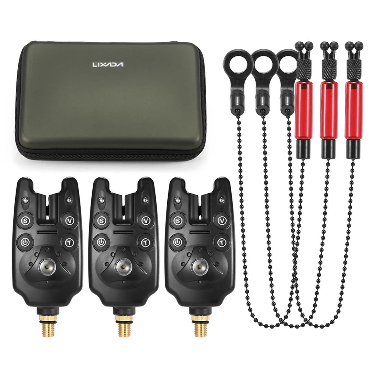 Lixada Fishing Bite Alarms Chain Alert Swinger Set