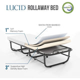 Lucid Rollaway Folding Guest Bed with 4 Inch