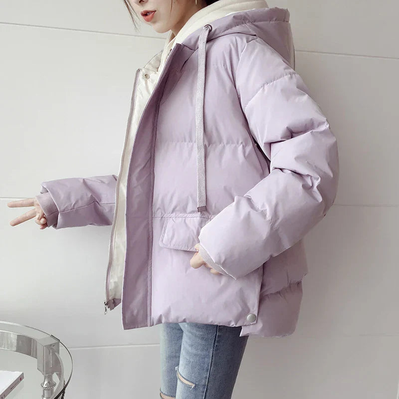 Lucyever New Winter Women's Down Cotton Jacket Casual