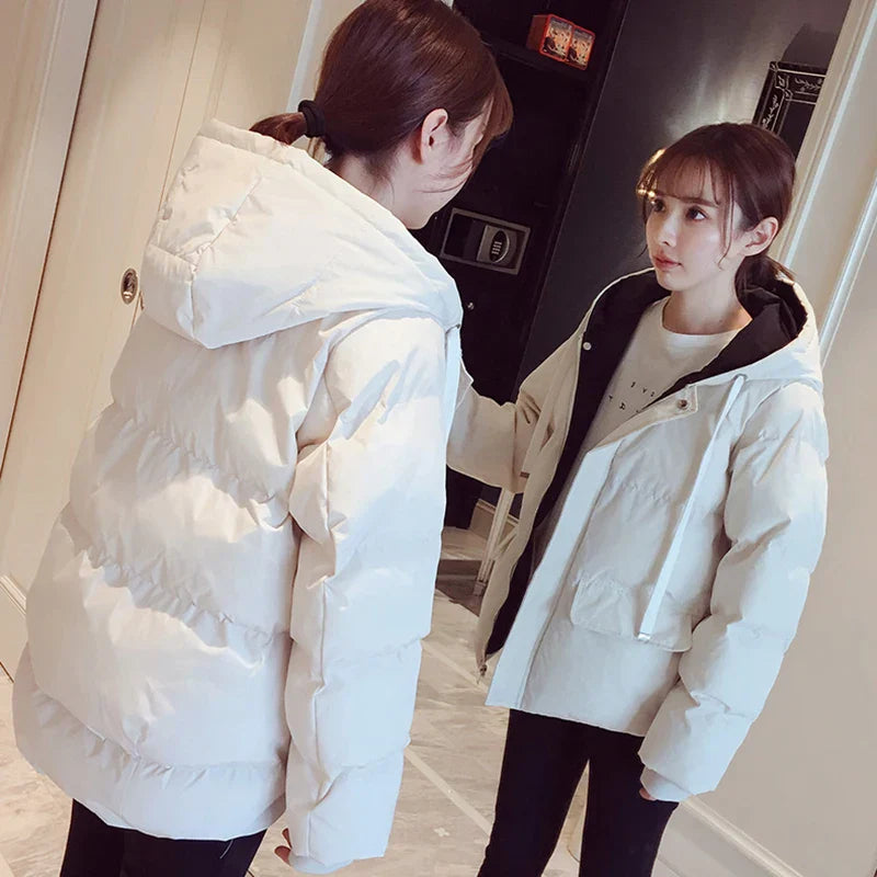 Lucyever New Winter Women's Down Cotton Jacket Casual