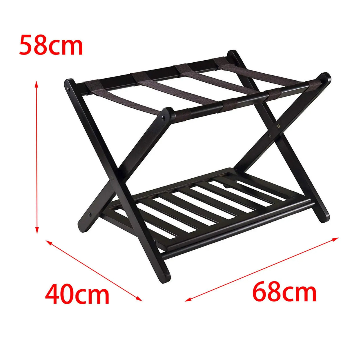 Luggage Rack Floor Standing with Shoes Shelf Suitcase