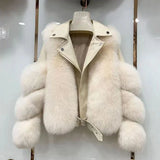 Luxury Faux Fur Leather Jacket For Women Fashion