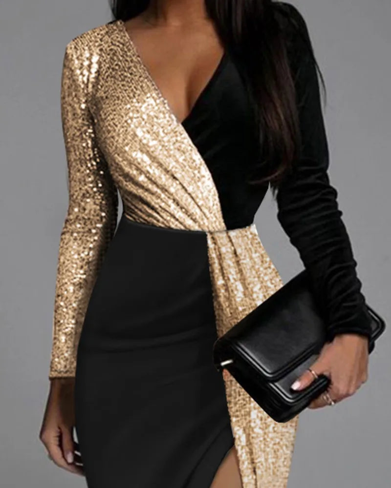 Luxury High Waist Party Evening Midi Dresses for