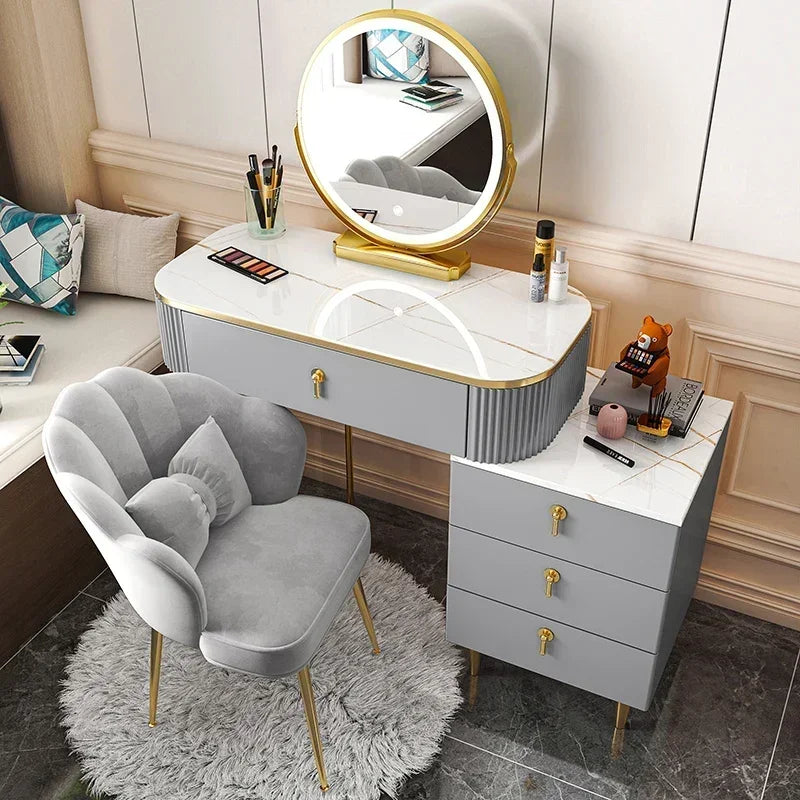 Luxury Laden Dressing Table Mirror Led Wood Mobile