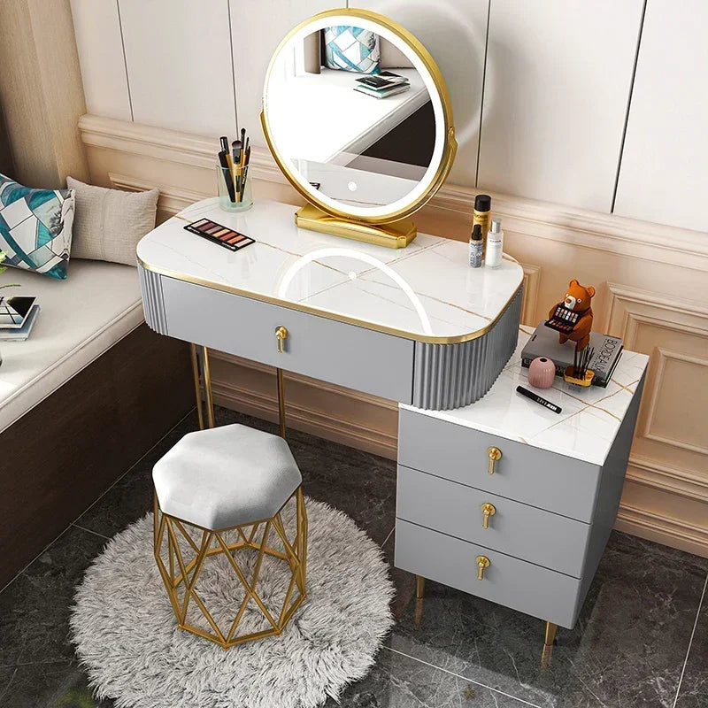 Luxury Laden Dressing Table Mirror Led Wood Mobile