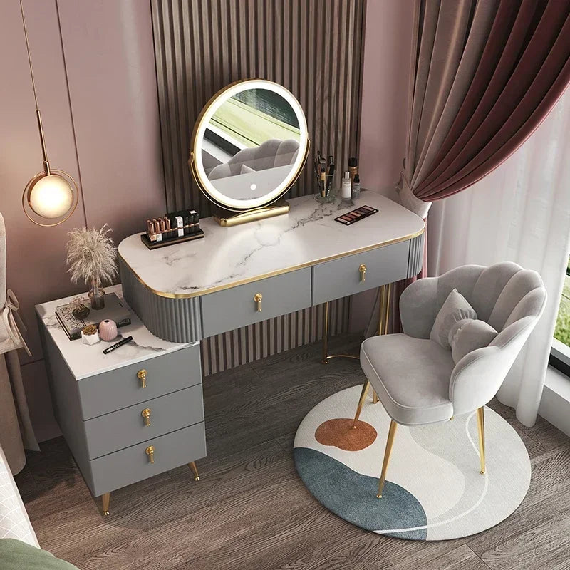 Luxury Laden Dressing Table Mirror Led Wood Mobile