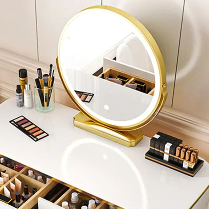 Luxury Laden Dressing Table Mirror Led Wood Mobile