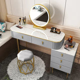 Luxury Laden Dressing Table Mirror Led Wood Mobile