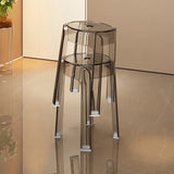 Luxury Plastic Transparent Stool, Household Thickened Folding Round
