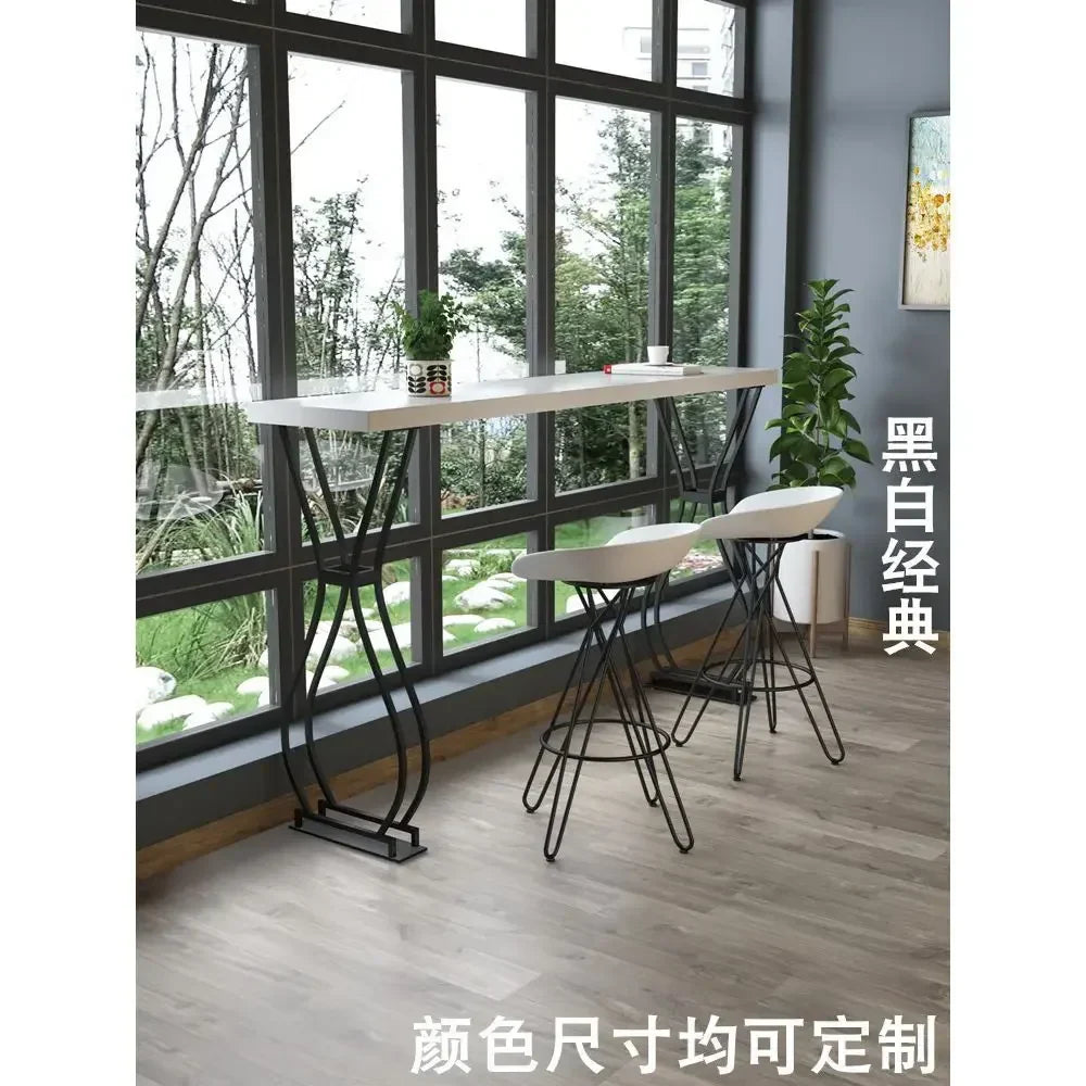 Luxury Solid Wood Bar Table Home Milk Tea
