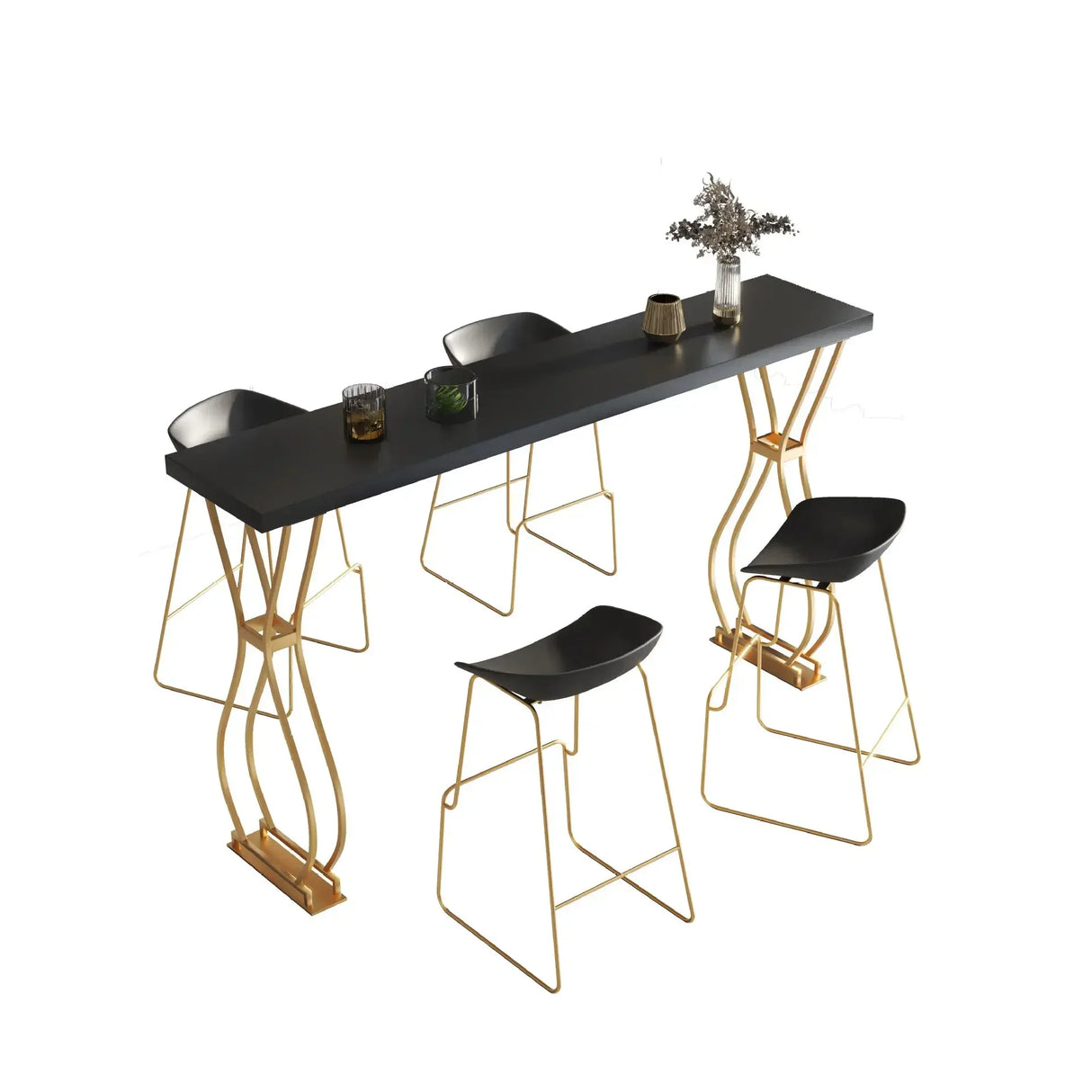 Luxury Solid Wood Bar Table Home Milk Tea