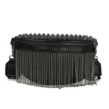 Luxury Woman Chest Bag Fashion Tassel Leather Large Capacity Crossbody Chest Bag Women Waist Bag Casual Rivet Desing Travel Pack