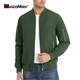 MAGCOMSEN Men's Aviator Jacket Lightweight Casual Spring Autumn