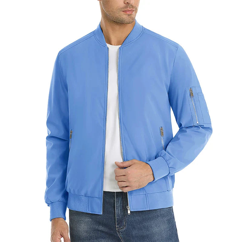 MAGCOMSEN Men's Aviator Jacket Lightweight Casual Spring Autumn