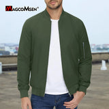 MAGCOMSEN Men's Aviator Jacket Lightweight Casual Spring Autumn