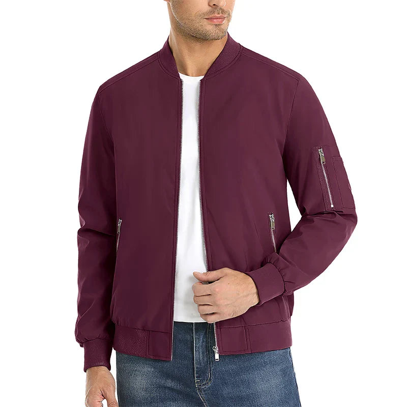 MAGCOMSEN Men's Aviator Jacket Lightweight Casual Spring Autumn