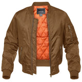 MAGCOMSEN Men's Aviator Jackets Thick Warm Orange Lining