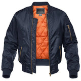 MAGCOMSEN Men's Aviator Jackets Thick Warm Orange Lining