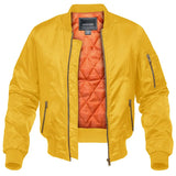 MAGCOMSEN Men's Aviator Jackets Thick Warm Orange Lining