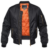 MAGCOMSEN Men's Aviator Jackets Thick Warm Orange Lining