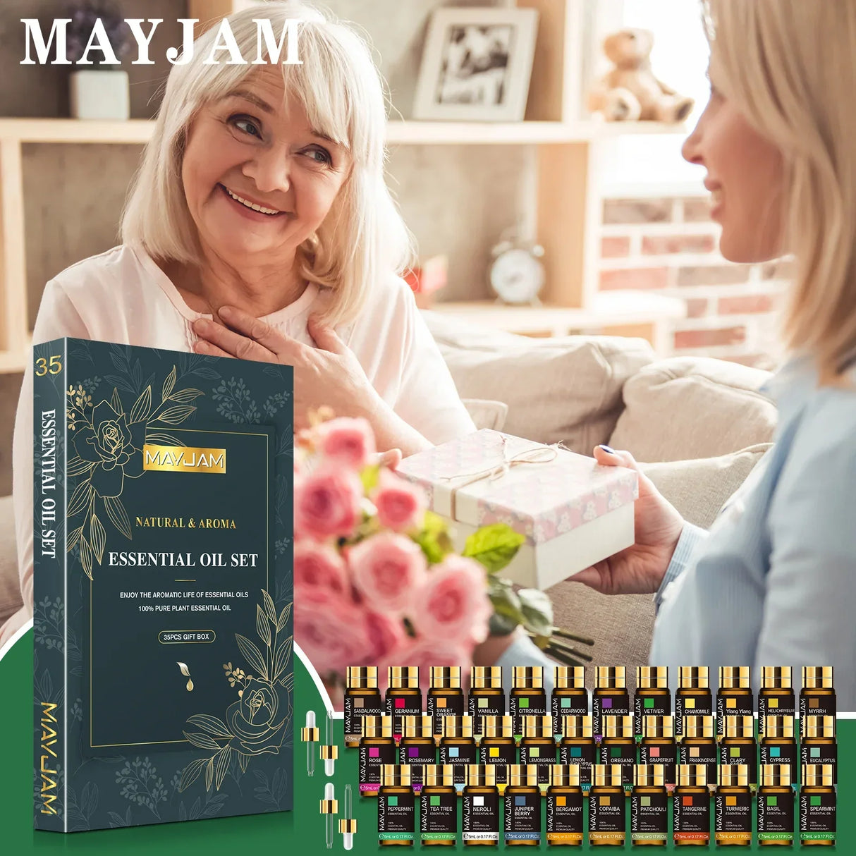 MAYJAM 35PCS 28PCS 20PCS Essential Oils Gift Set