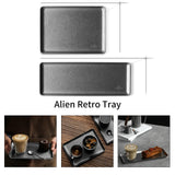 MHW-3BOMBER Vintage Espresso Coffee Bar Tray Rectangular Stainless