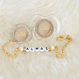 MIYOCAR personalized any name bling pacifier and pacifier