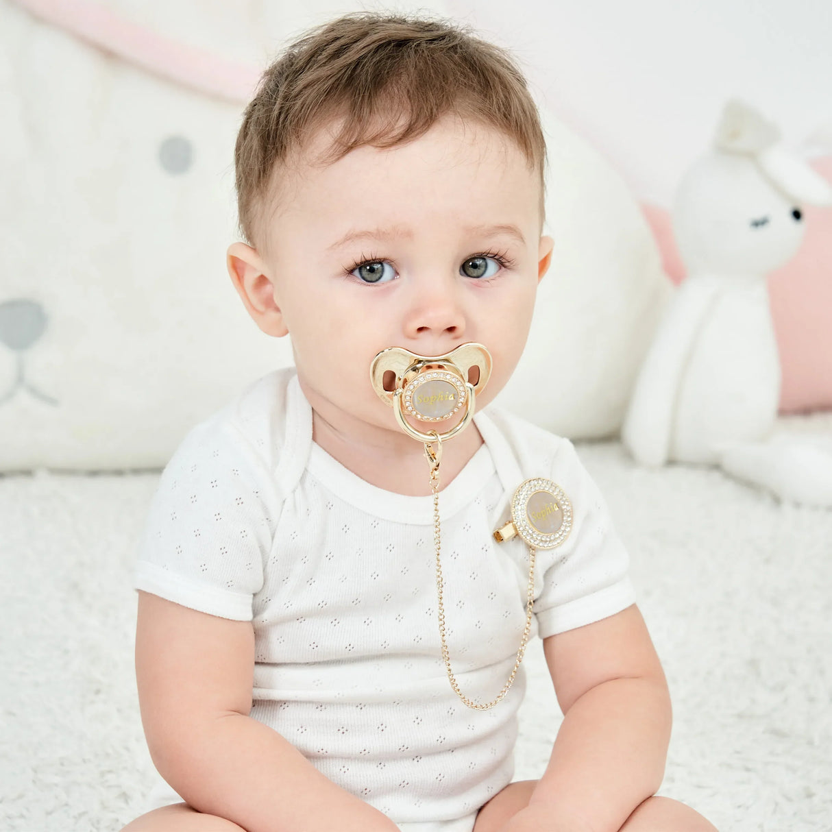 MIYOCAR personalized any name bling pacifier and pacifier