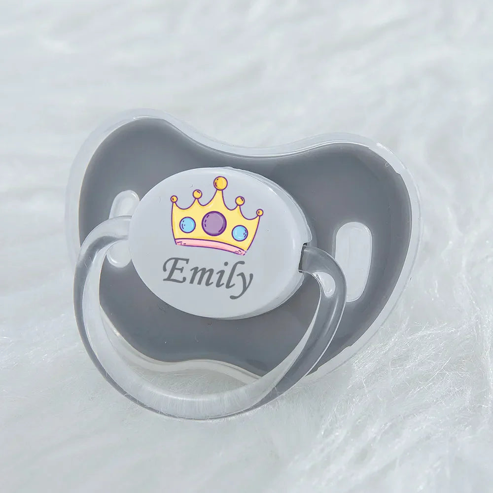 MIYOCAR personalized any name colorful lovely crown pacifier