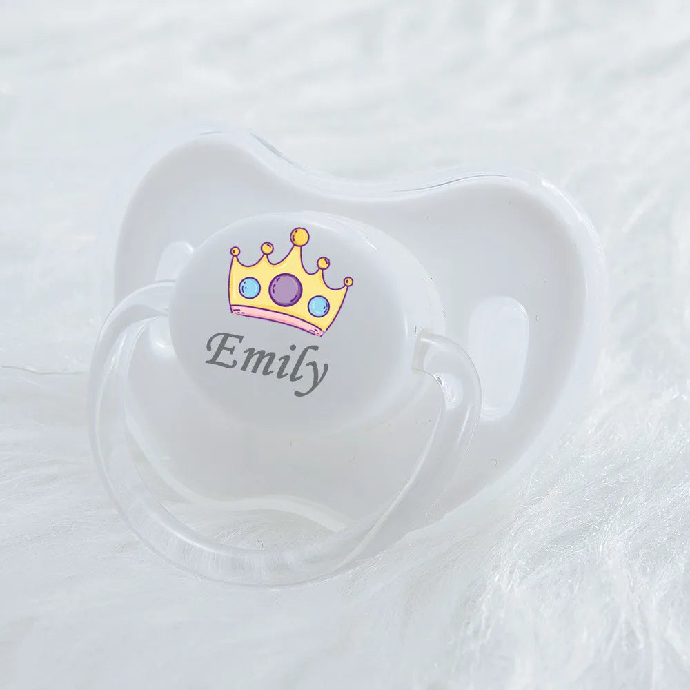 MIYOCAR personalized any name colorful lovely crown pacifier