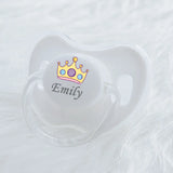 MIYOCAR personalized any name colorful lovely crown pacifier