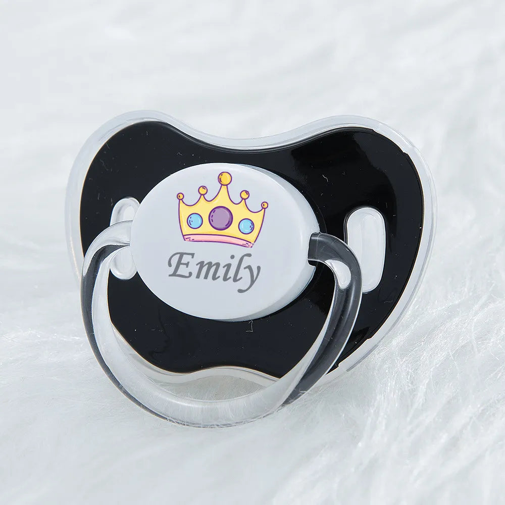 MIYOCAR personalized any name colorful lovely crown pacifier
