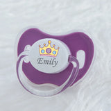 MIYOCAR personalized any name colorful lovely crown pacifier